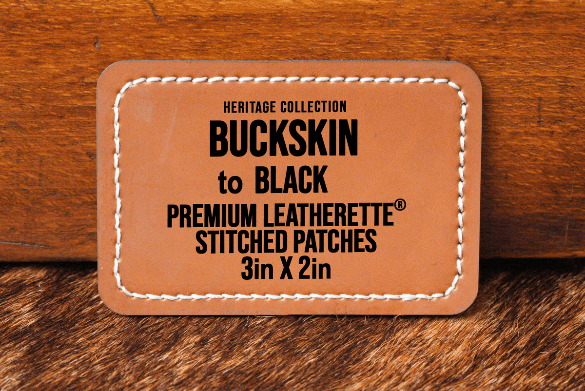 Stitched Premium Leatherette® Patches - 2"x3" Rectangle - #LoneStar Adhesive#