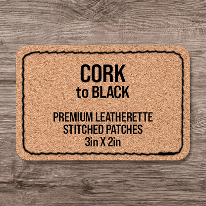 Stitched Premium Leatherette® Patches - 2"x3" Rectangle - LoneStar Adhesive