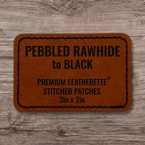 Stitched Premium Leatherette® Patches - 2"x3" Rectangle - LoneStar Adhesive