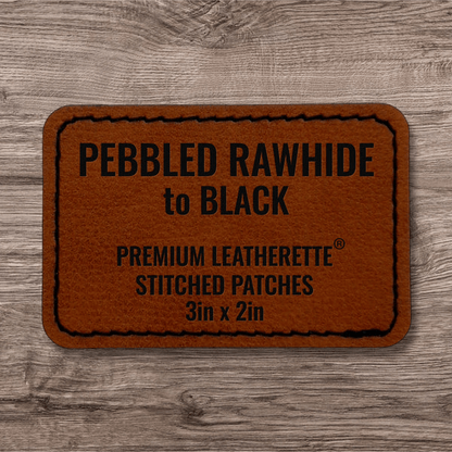 Stitched Premium Leatherette® Patches - 2"x3" Rectangle - LoneStar Adhesive