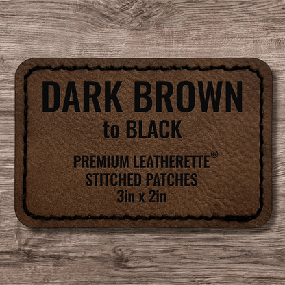 Stitched Premium Leatherette® Patches - 2"x3" Rectangle - LoneStar Adhesive