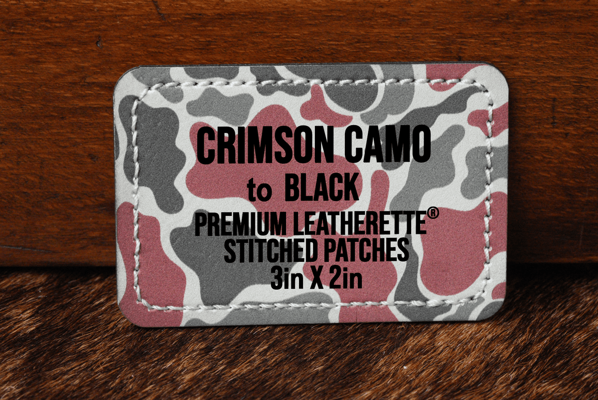 Stitched Premium Leatherette® Patches - 2"x3" Rectangle - #LoneStar Adhesive#