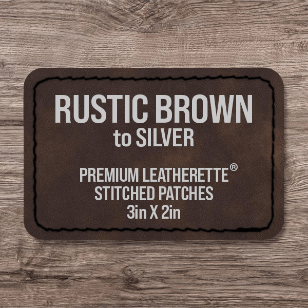 Stitched Premium Leatherette® Patches - 2"x3" Rectangle - LoneStar Adhesive