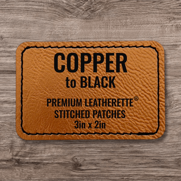 Stitched Premium Leatherette® Patches - 2"x3" Rectangle - LoneStar Adhesive
