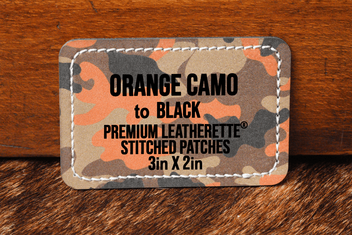 Stitched Premium Leatherette® Patches - 2"x3" Rectangle - #LoneStar Adhesive#