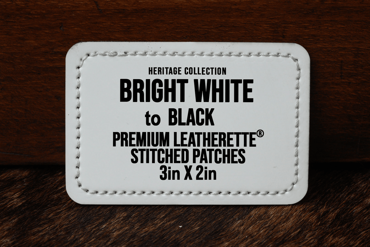 Stitched Premium Leatherette® Patches - 2"x3" Rectangle - #LoneStar Adhesive#