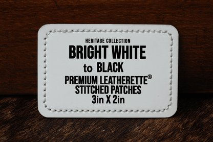 Stitched Premium Leatherette® Patches - 2"x3" Rectangle - #LoneStar Adhesive#