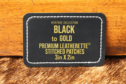 Stitched Premium Leatherette® Patches - 2"x3" Rectangle - #LoneStar Adhesive#