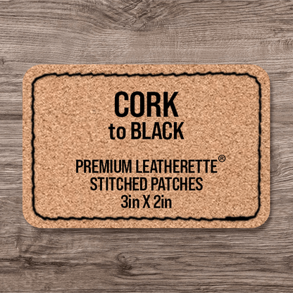 Stitched Premium Leatherette® Patches - 2"x3" Rectangle - LoneStar Adhesive