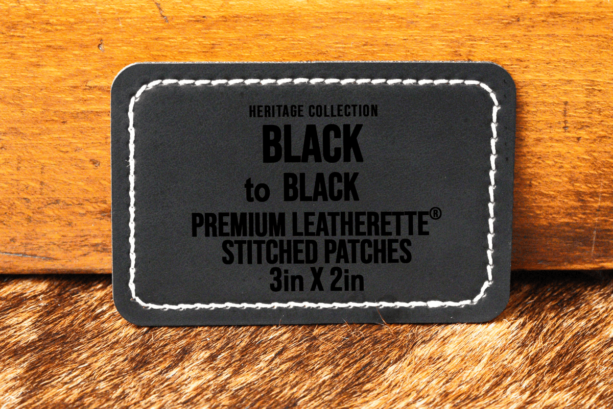 Stitched Premium Leatherette® Patches - 2"x3" Rectangle - #LoneStar Adhesive#