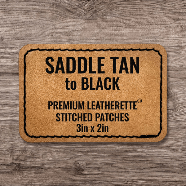 Stitched Premium Leatherette® Patches - 2"x3" Rectangle - LoneStar Adhesive