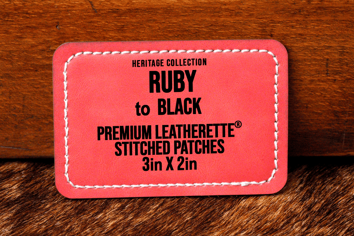 Stitched Premium Leatherette® Patches - 2"x3" Rectangle - #LoneStar Adhesive#
