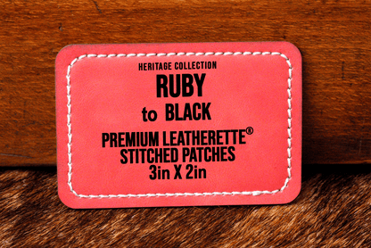 Stitched Premium Leatherette® Patches - 2"x3" Rectangle - #LoneStar Adhesive#