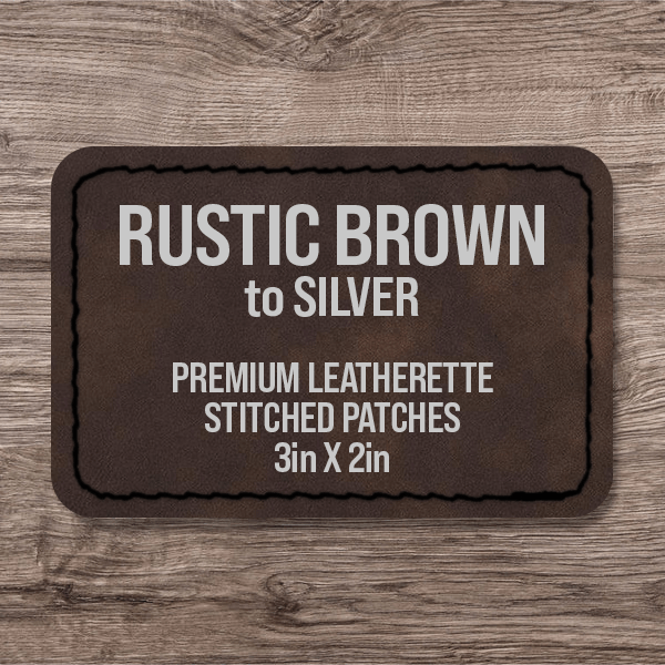 Stitched Premium Leatherette® Patches - 2"x3" Rectangle - LoneStar Adhesive