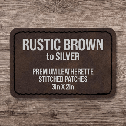 Stitched Premium Leatherette® Patches - 2"x3" Rectangle - LoneStar Adhesive