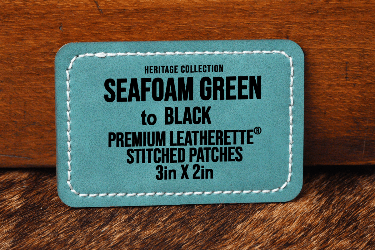 Stitched Premium Leatherette® Patches - 2"x3" Rectangle - #LoneStar Adhesive#
