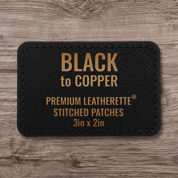 Stitched Premium Leatherette® Patches - 2"x3" Rectangle - LoneStar Adhesive