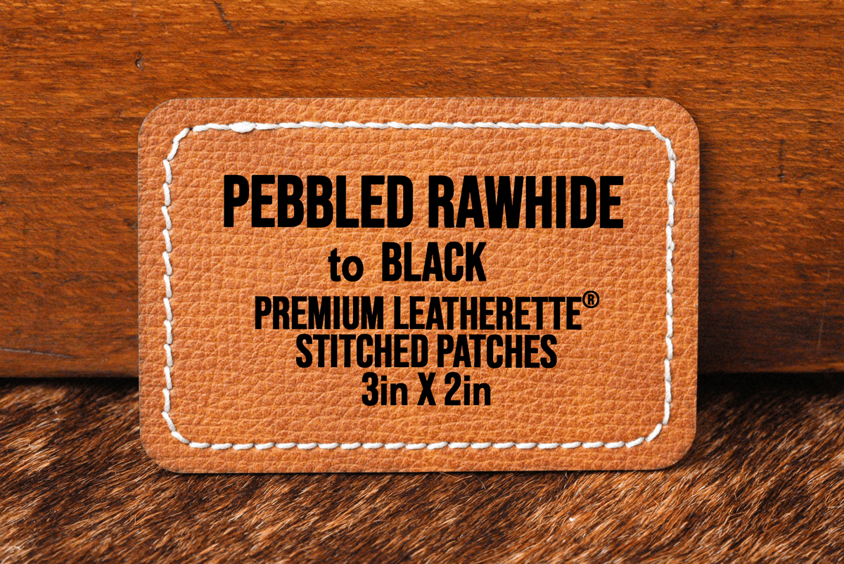 Stitched Premium Leatherette® Patches - 2"x3" Rectangle - #LoneStar Adhesive#