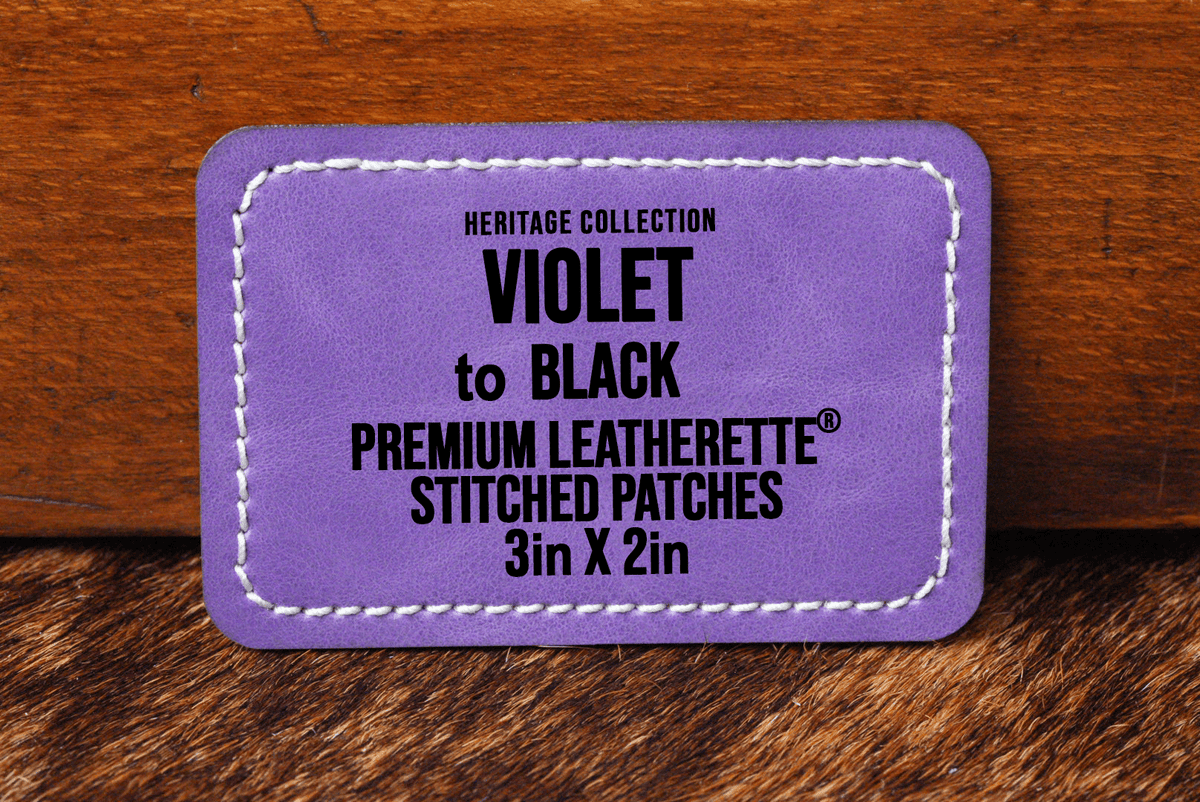 Stitched Premium Leatherette® Patches - 2"x3" Rectangle - #LoneStar Adhesive#