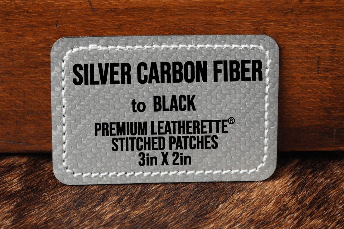 Stitched Premium Leatherette® Patches - 2"x3" Rectangle - #LoneStar Adhesive#