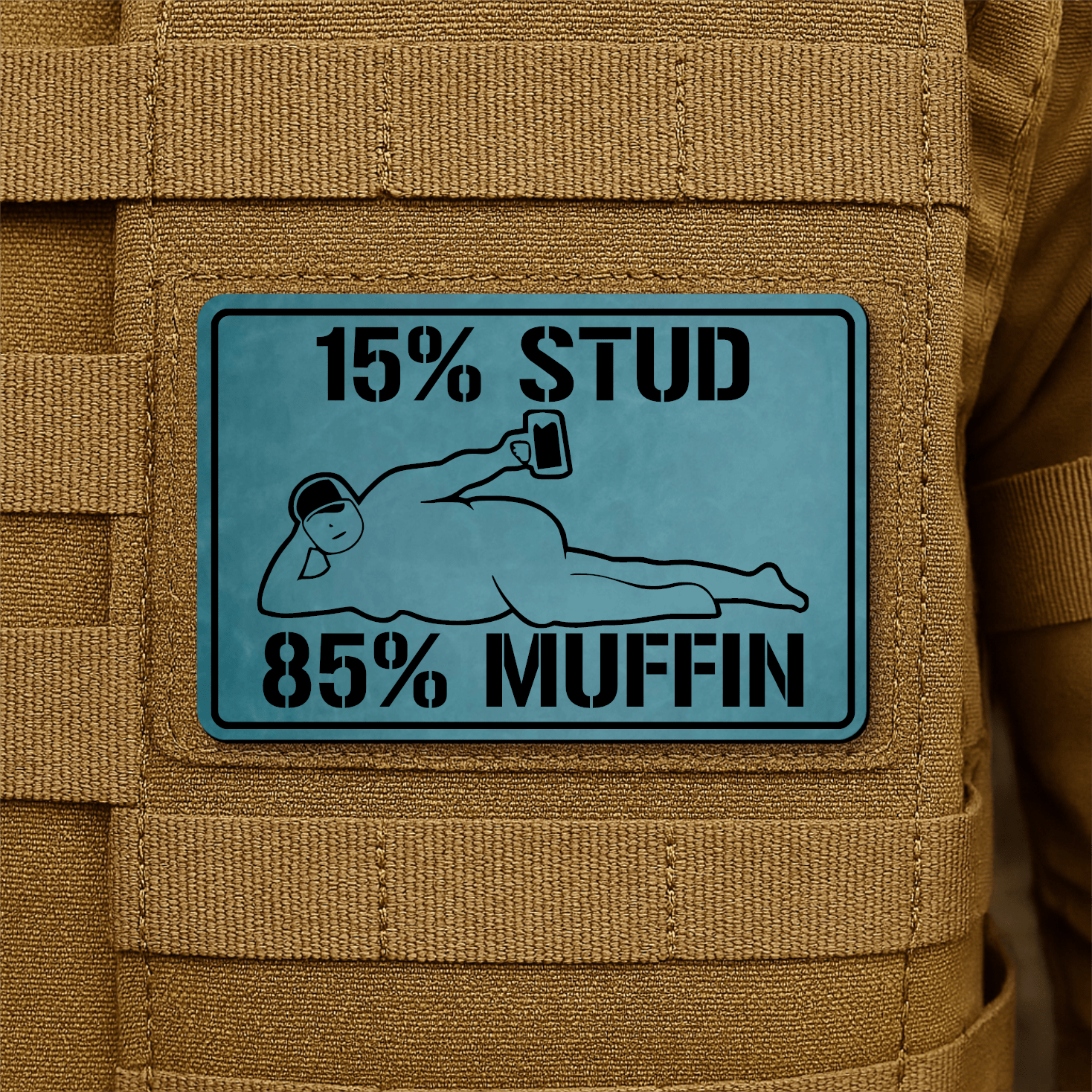 Stud Muffin Morale Patch 2"x3" Hook & Loop | Made in USA - LoneStar Adhesive