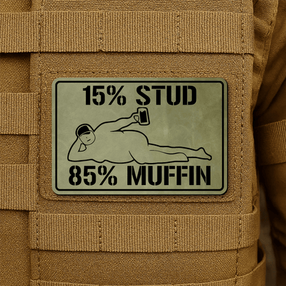 Stud Muffin Morale Patch 2"x3" Hook & Loop | Made in USA - LoneStar Adhesive