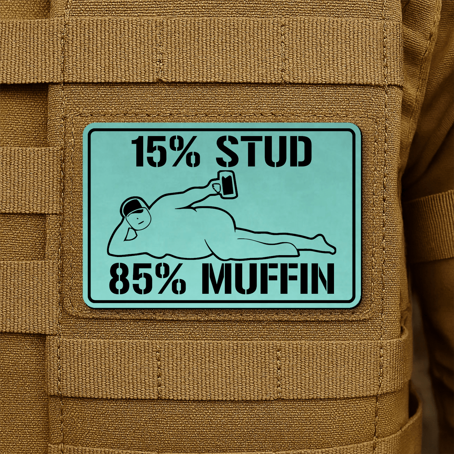 Stud Muffin Morale Patch 2"x3" Hook & Loop | Made in USA - LoneStar Adhesive