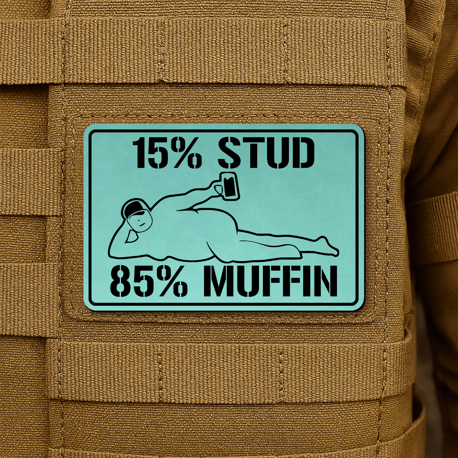 Stud Muffin Morale Patch 2"x3" Hook & Loop | Made in USA - LoneStar Adhesive
