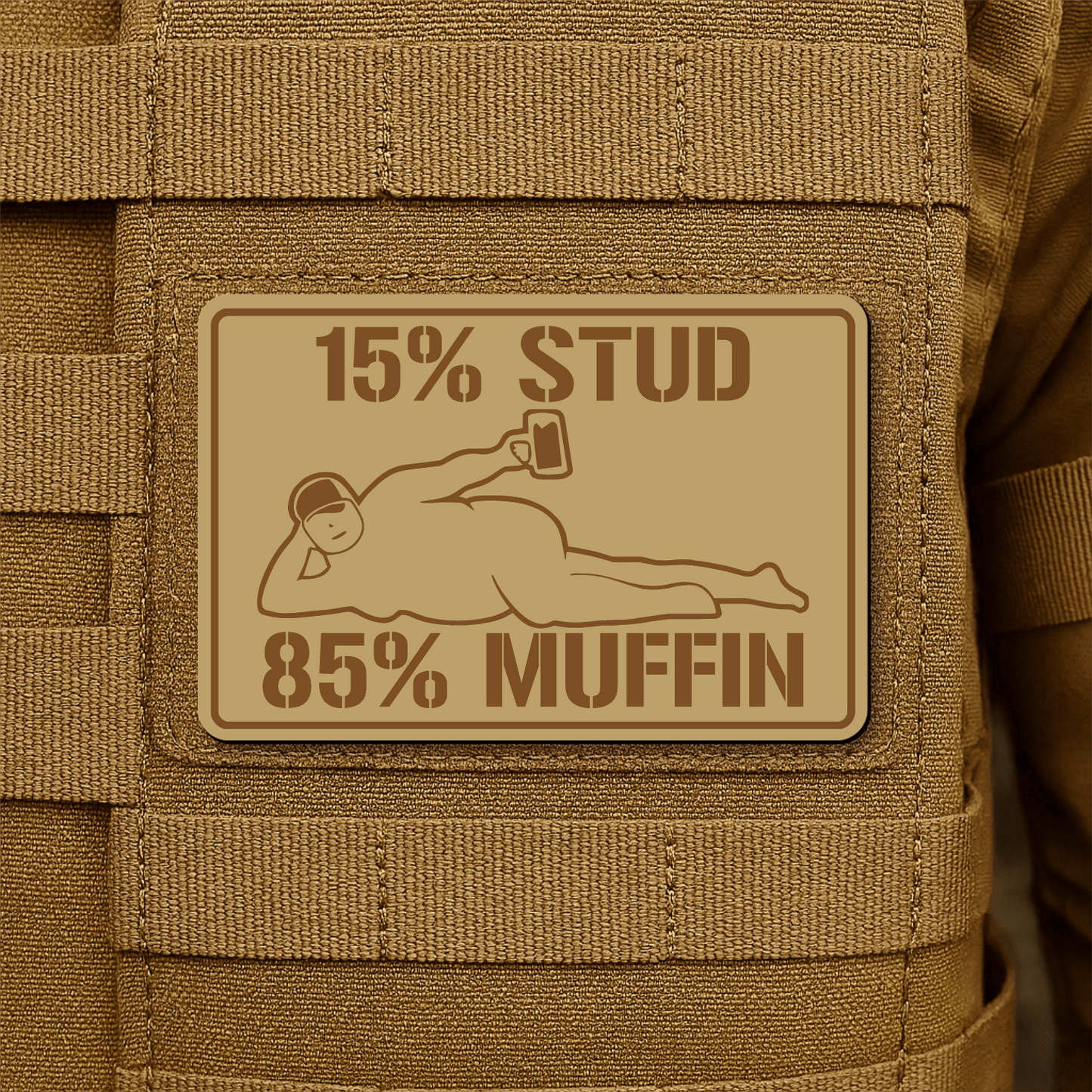 Stud Muffin Morale Patch 2"x3" Hook & Loop | Made in USA - LoneStar Adhesive