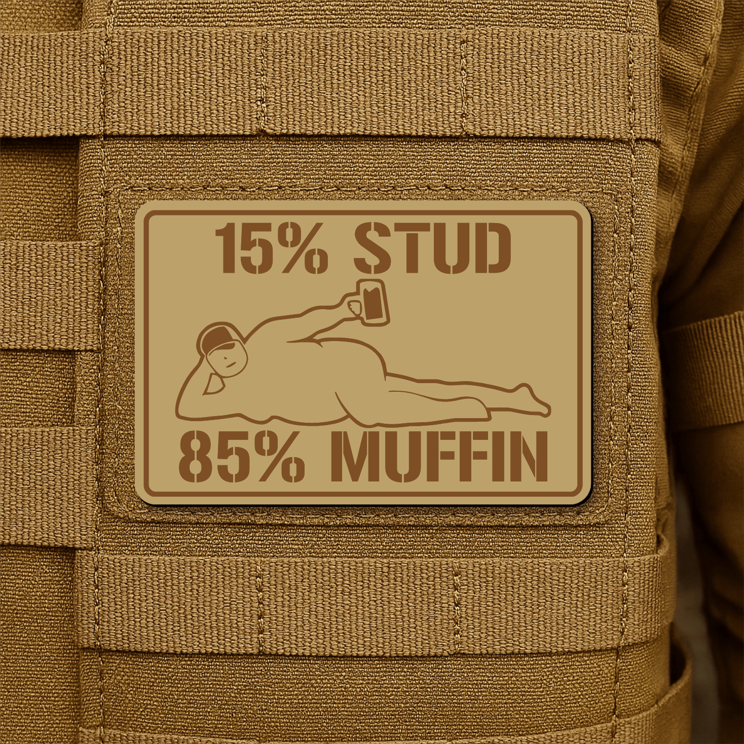 Stud Muffin Morale Patch 2"x3" Hook & Loop | Made in USA - LoneStar Adhesive