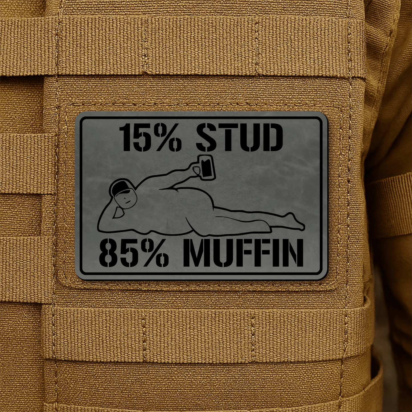 Stud Muffin Morale Patch 2"x3" Hook & Loop | Made in USA - LoneStar Adhesive