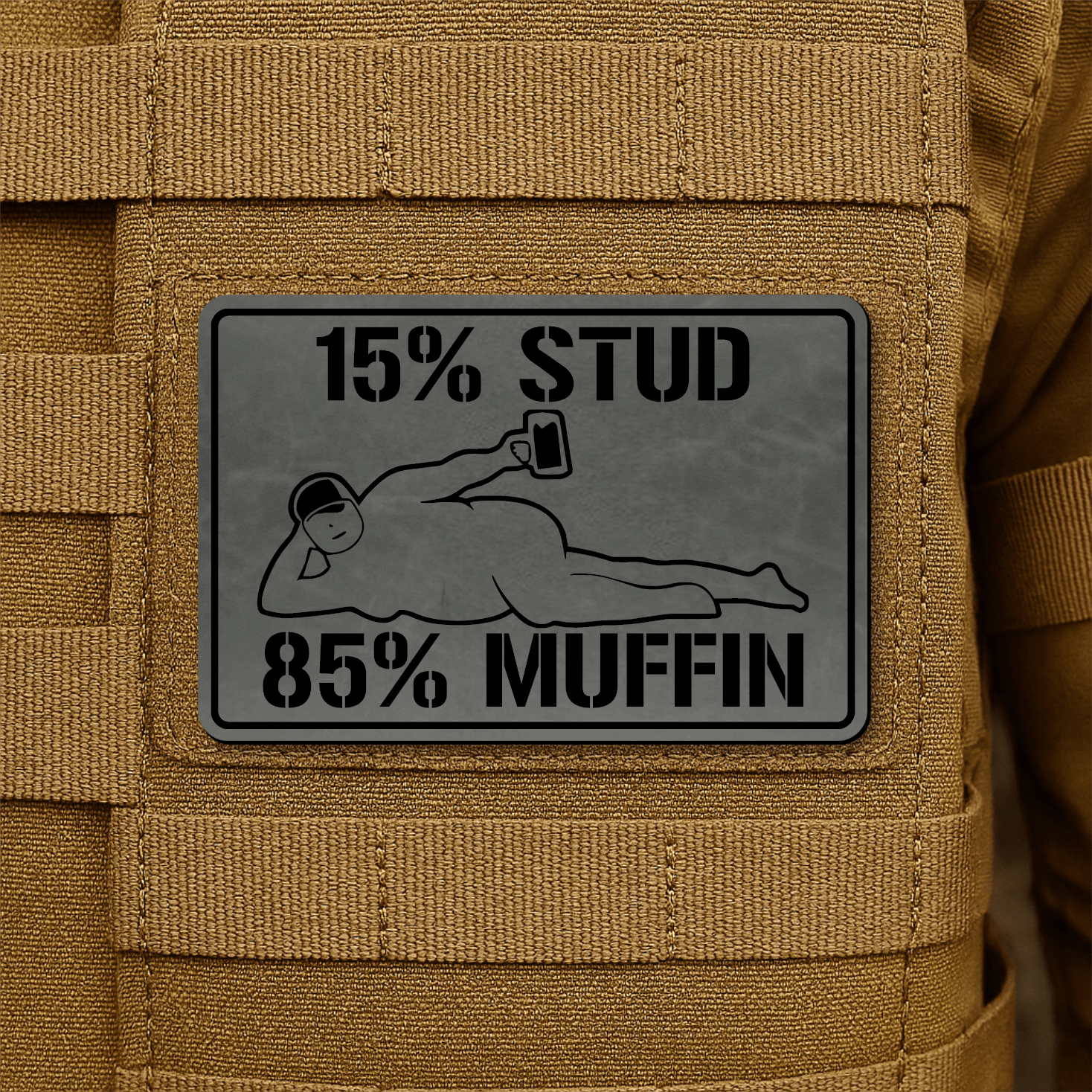 Stud Muffin Morale Patch 2"x3" Hook & Loop | Made in USA - LoneStar Adhesive