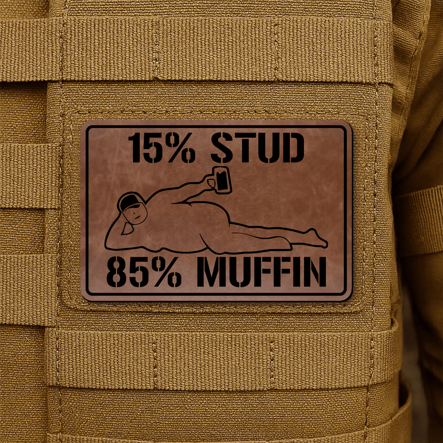 Stud Muffin Morale Patch 2"x3" Hook & Loop | Made in USA - LoneStar Adhesive