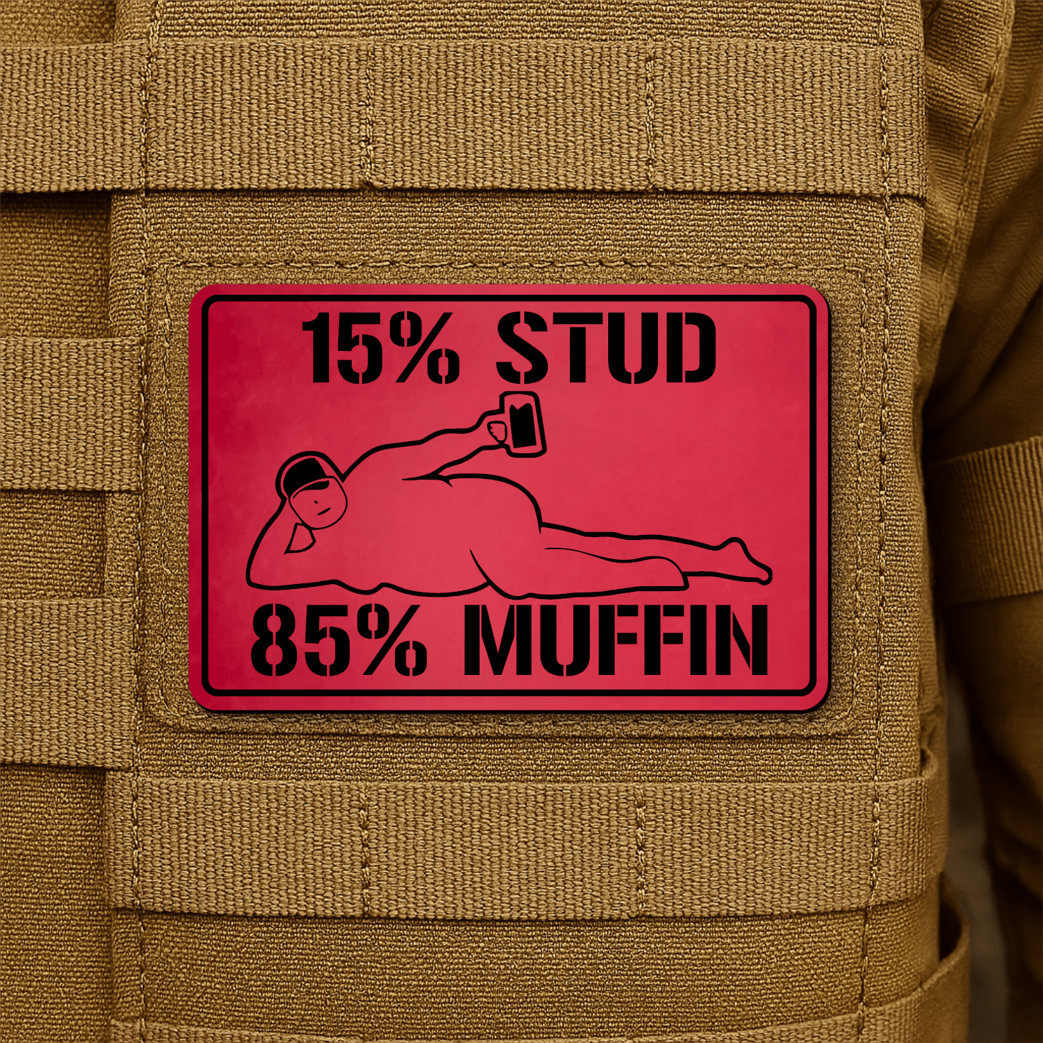 Stud Muffin Morale Patch 2"x3" Hook & Loop | Made in USA - LoneStar Adhesive