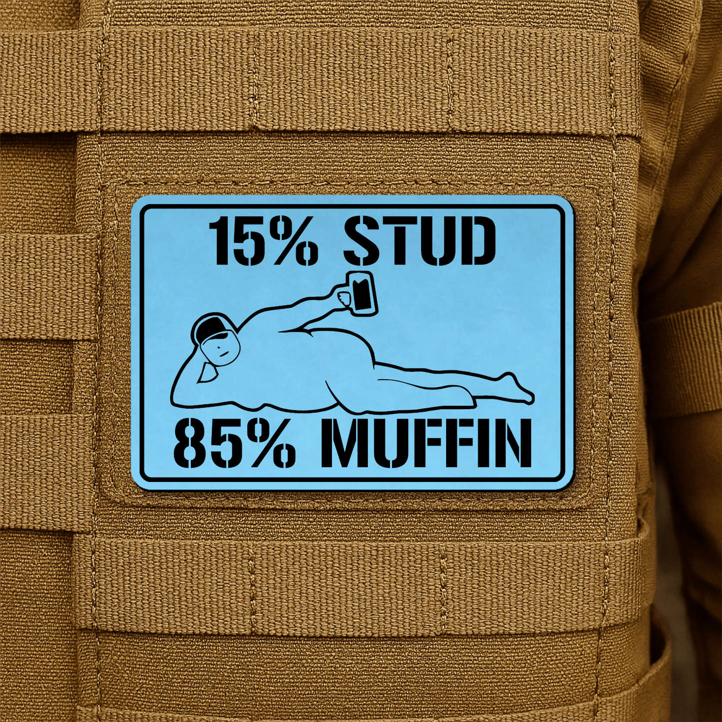 Stud Muffin Morale Patch 2"x3" Hook & Loop | Made in USA - LoneStar Adhesive