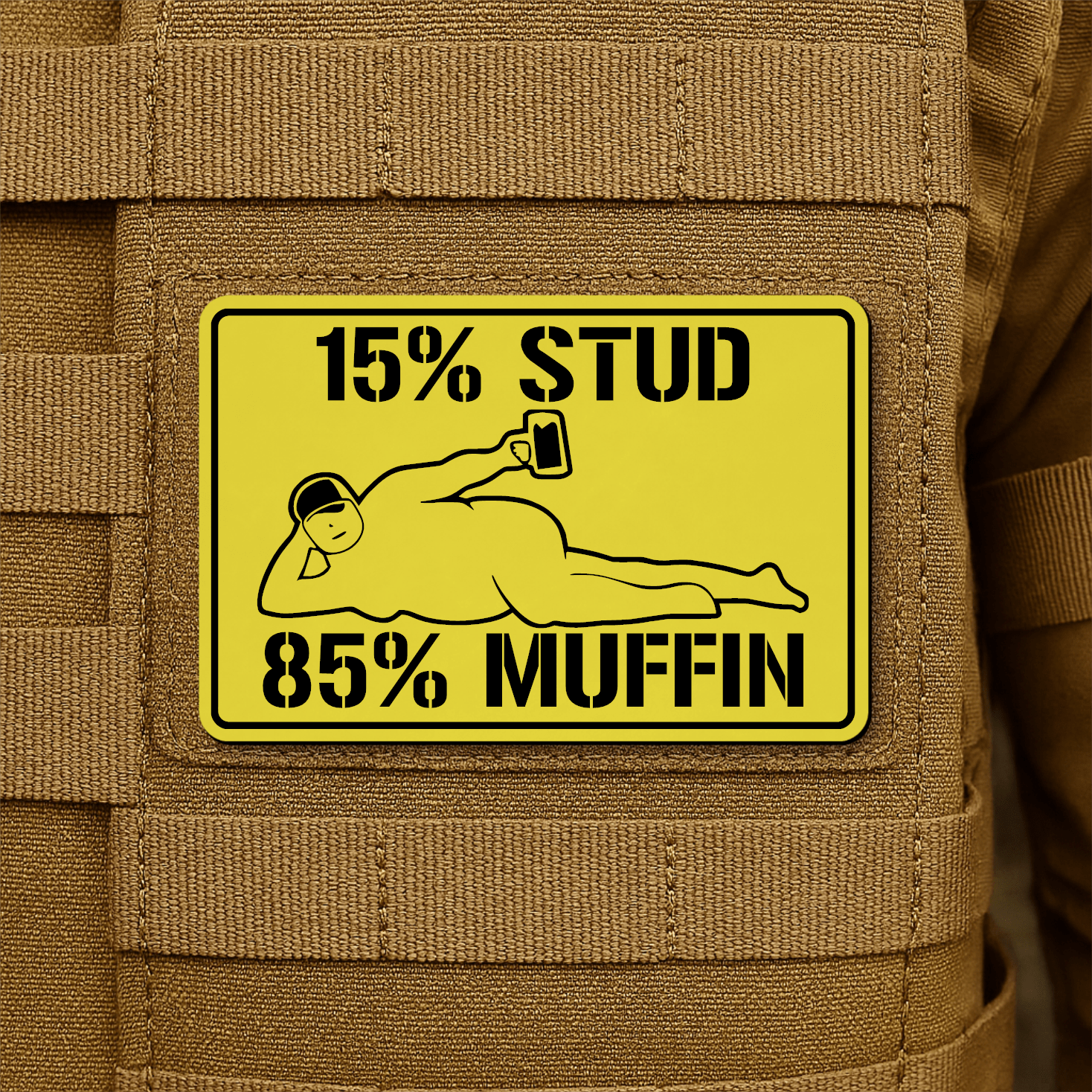 Stud Muffin Morale Patch 2"x3" Hook & Loop | Made in USA - LoneStar Adhesive