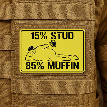 Stud Muffin Morale Patch 2"x3" Hook & Loop | Made in USA - LoneStar Adhesive
