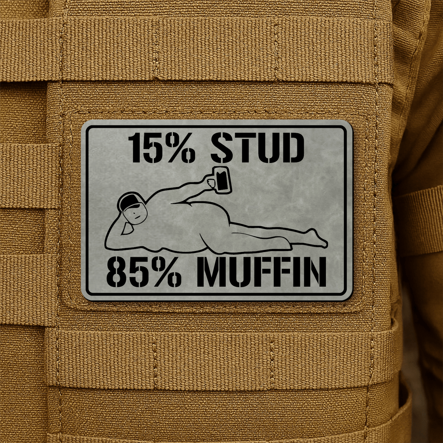 Stud Muffin Morale Patch 2"x3" Hook & Loop | Made in USA - LoneStar Adhesive