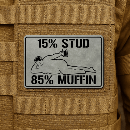 Stud Muffin Morale Patch 2"x3" Hook & Loop | Made in USA - LoneStar Adhesive