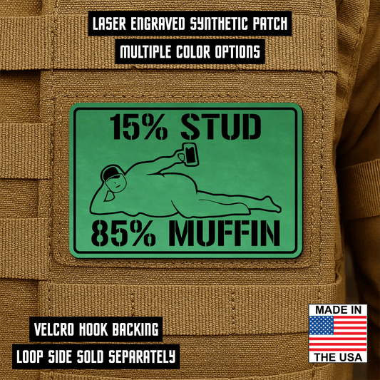 Stud Muffin Morale Patch 2"x3" Hook & Loop | Made in USA - LoneStar Adhesive