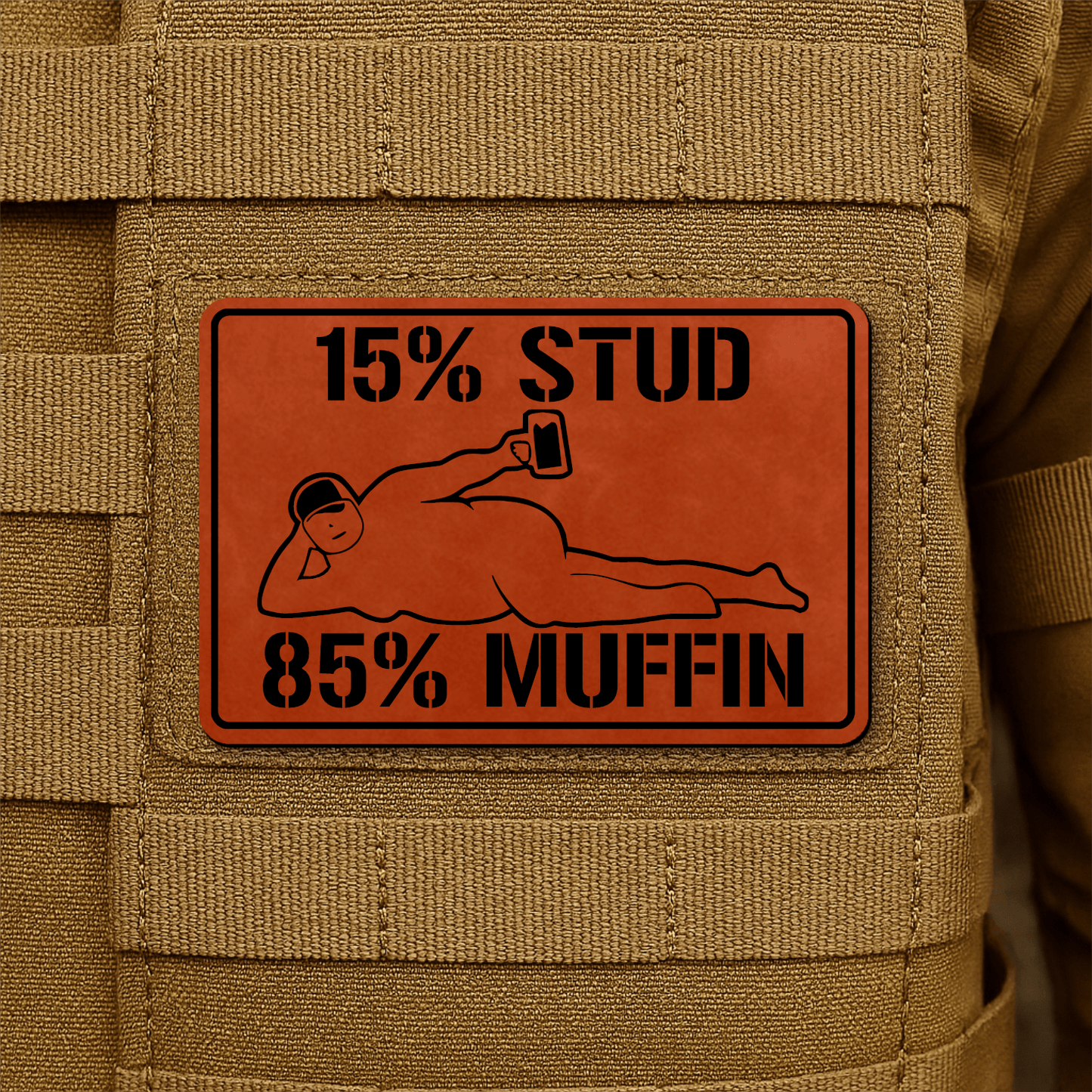 Stud Muffin Morale Patch 2"x3" Hook & Loop | Made in USA - LoneStar Adhesive