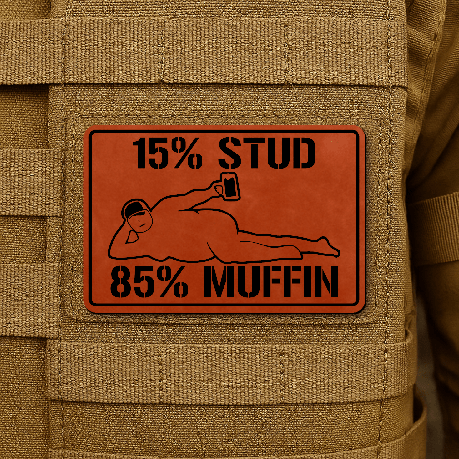 Stud Muffin Morale Patch 2"x3" Hook & Loop | Made in USA - LoneStar Adhesive