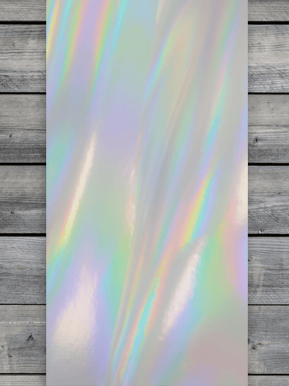SUBTLE Holographic Silver / Black Durra - Bull Premium Leatherette® Sheets (12x24) - LoneStar Adhesive