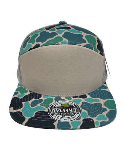 Swamp Duck Salty Camo & Silver 7 - Panel Classic - LoneStar Adhesive