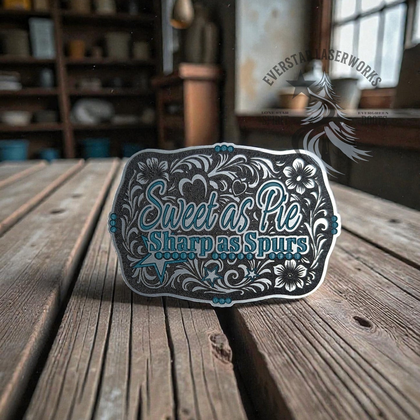 Sweet as Pie Buckle Stainless Acrylic Patch - LoneStar Adhesive