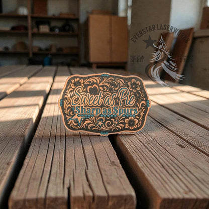 Sweet as Pie Buckle Stainless Acrylic Patch - LoneStar Adhesive