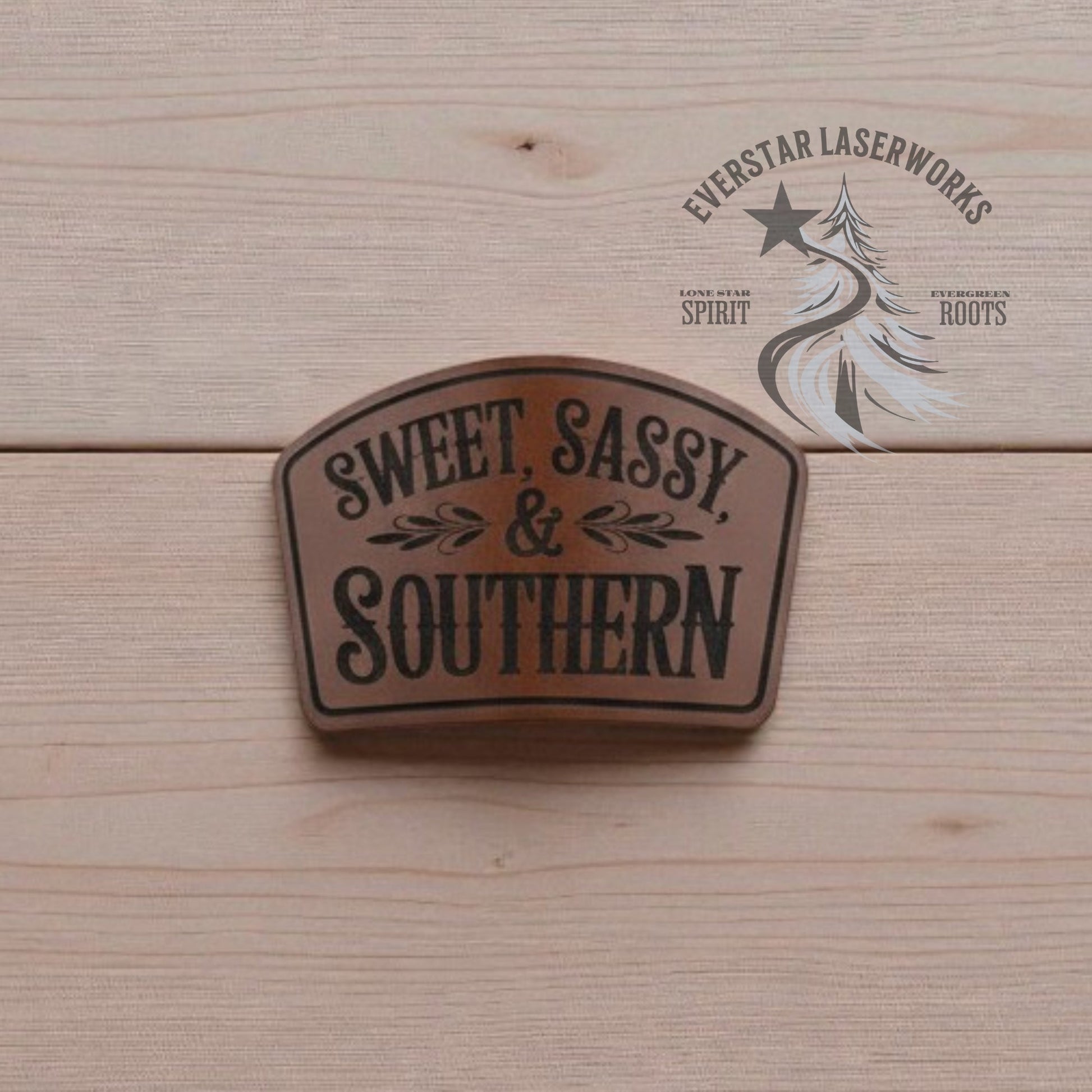 Sweet, Sassy & Southern Leather Patch - LoneStar Adhesive