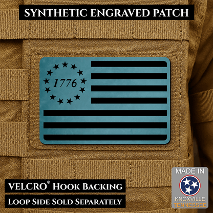 Tactical 1776 America 250th Flag Patch | Made in USA | VELCRO® Brand Hook Backing - LoneStar Adhesive