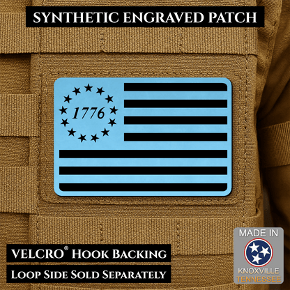 Tactical 1776 America 250th Flag Patch | Made in USA | VELCRO® Brand Hook Backing - LoneStar Adhesive