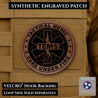 Tactical EMS Medic Morale Patch | Made in USA | VELCRO® Brand Hook Backing - LoneStar Adhesive